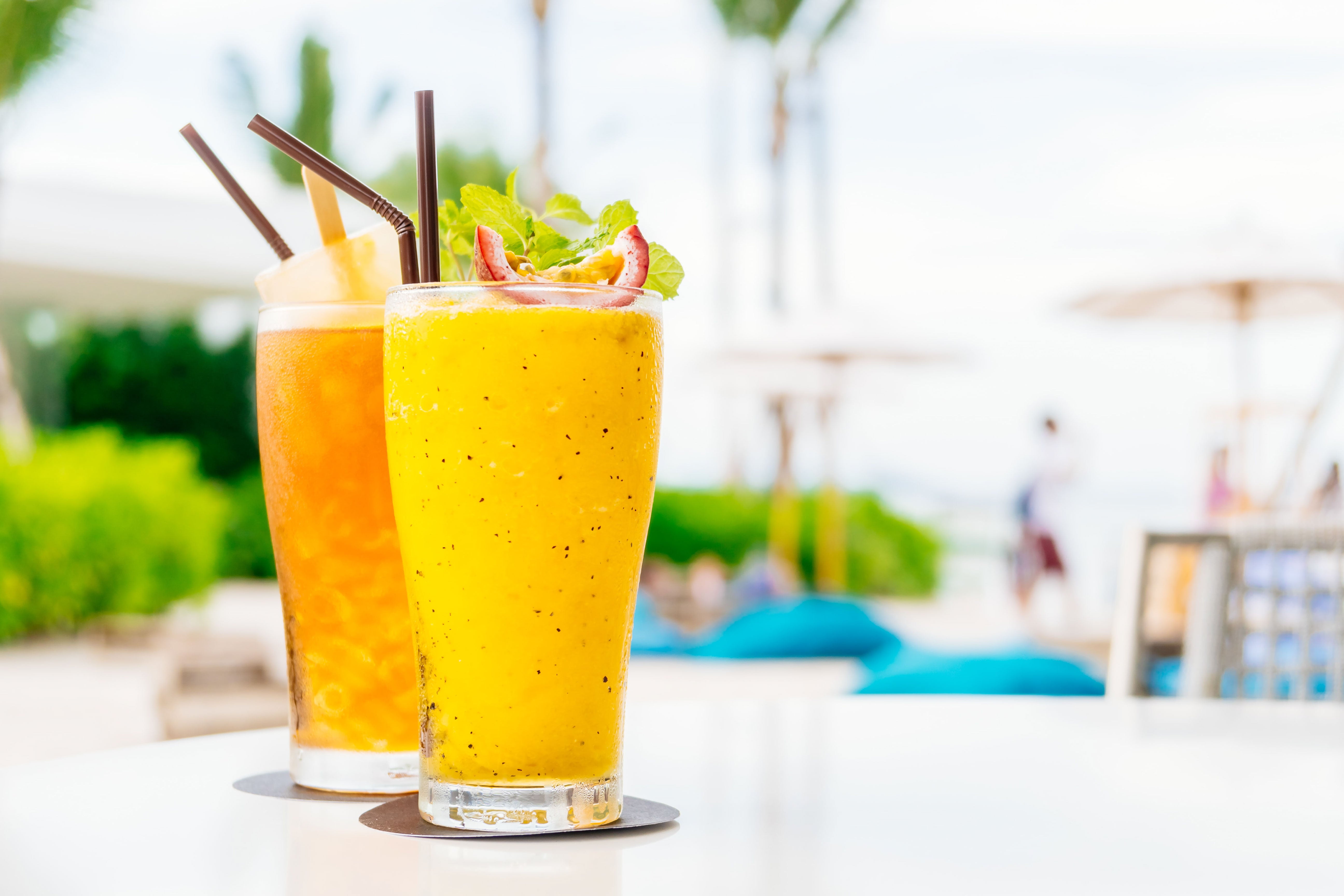 Smoothie energizante de Yacón y frutas tropicales