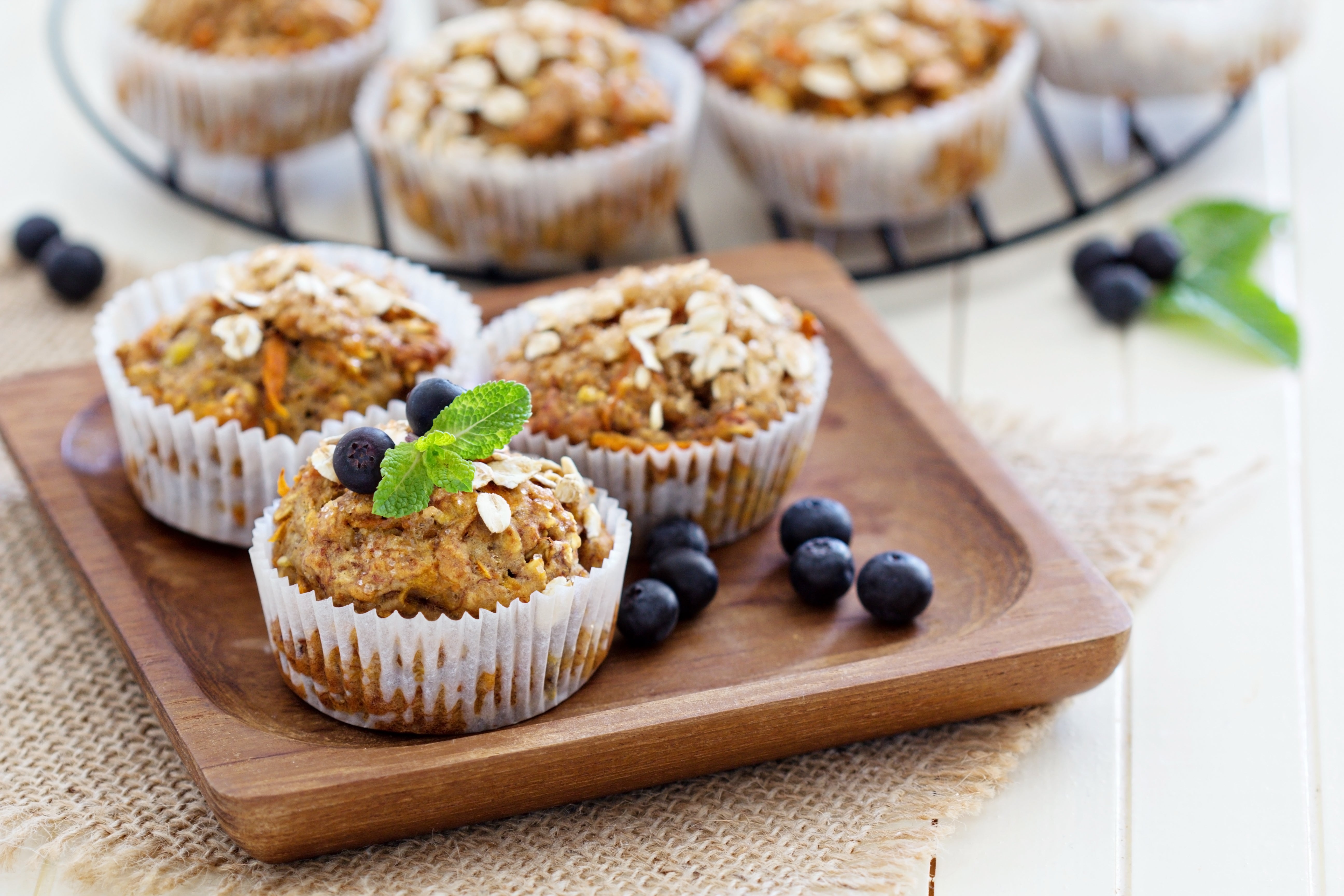 Muffins saludables de avena y Yacón